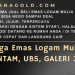 Update Harga Emas Logam Mulia Antam Hari ini