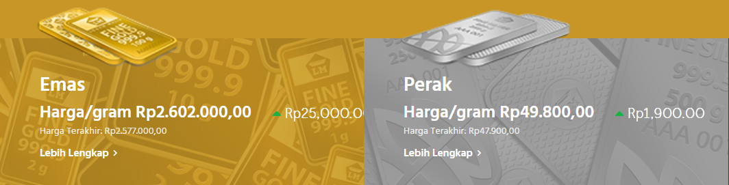 update harga emas logam mulia 10 januari 2026